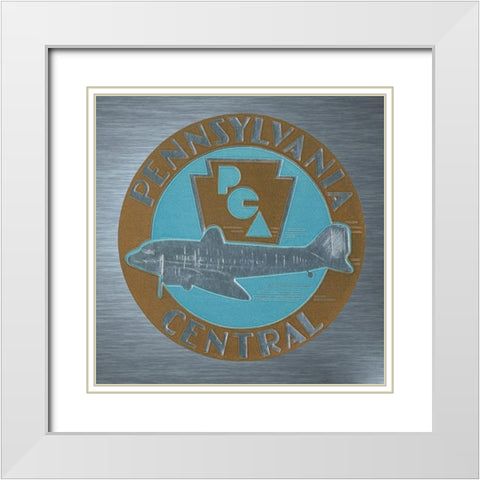 Pennsylvania Central Airways White Modern Wood Framed Art Print with Double Matting by Retrotravel