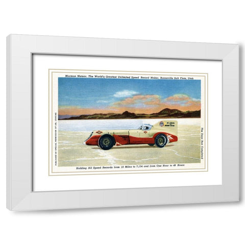 Mormon Meteor; The Days Run Complete White Modern Wood Framed Art Print with Double Matting by Retrotravel