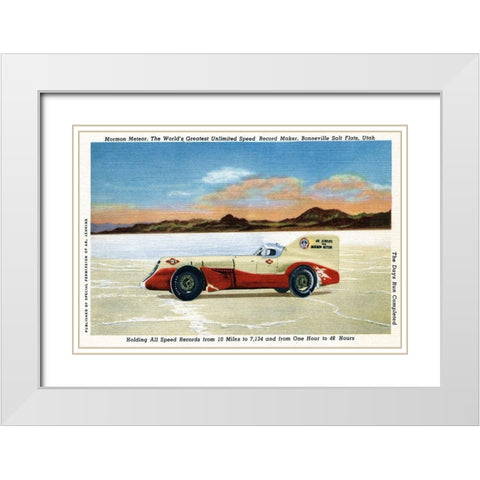 Mormon Meteor; The Days Run Complete White Modern Wood Framed Art Print with Double Matting by Retrotravel