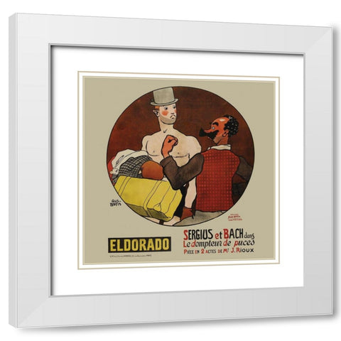 Movie Poster: Le dompteur de puces White Modern Wood Framed Art Print with Double Matting by Illustrator, Unknown 20th Century French