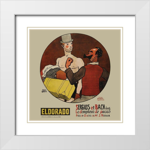 Movie Poster: Le dompteur de puces White Modern Wood Framed Art Print with Double Matting by Illustrator, Unknown 20th Century French