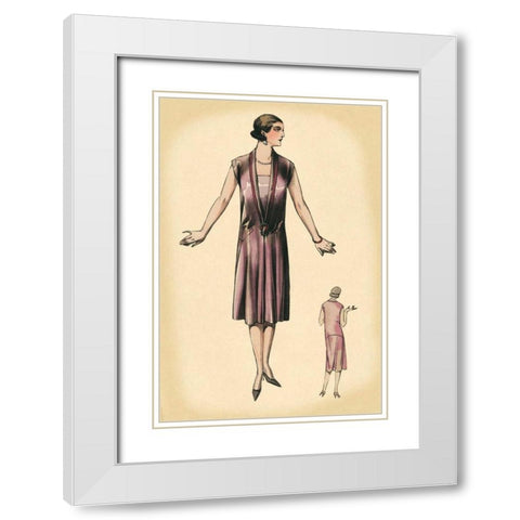 Solitary Beauty White Modern Wood Framed Art Print with Double Matting by Vintage Fashion