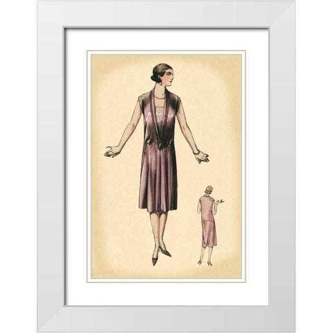 Solitary Beauty White Modern Wood Framed Art Print with Double Matting by Vintage Fashion
