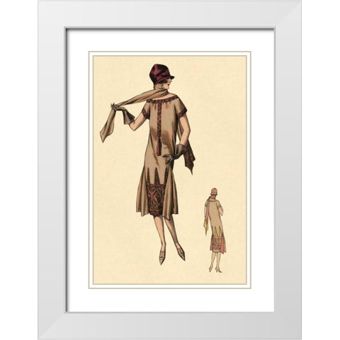 Enchanting White Modern Wood Framed Art Print with Double Matting by Vintage Fashion
