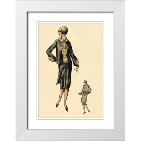 Charming White Modern Wood Framed Art Print with Double Matting by Vintage Fashion