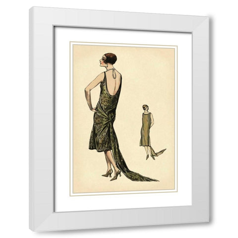 In Pearls White Modern Wood Framed Art Print with Double Matting by Vintage Fashion