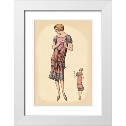 Sweetness and Youth White Modern Wood Framed Art Print with Double Matting by Vintage Fashion