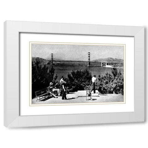 A Beautiful Shot, San Francisco, CA White Modern Wood Framed Art Print with Double Matting by Vintage San Francisco