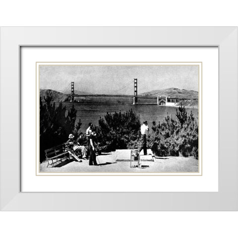 A Beautiful Shot, San Francisco, CA White Modern Wood Framed Art Print with Double Matting by Vintage San Francisco