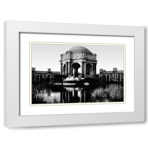 Palace Of Fine Arts, San Francisco, CA White Modern Wood Framed Art Print with Double Matting by Vintage San Francisco