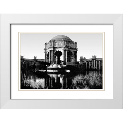Palace Of Fine Arts, San Francisco, CA White Modern Wood Framed Art Print with Double Matting by Vintage San Francisco
