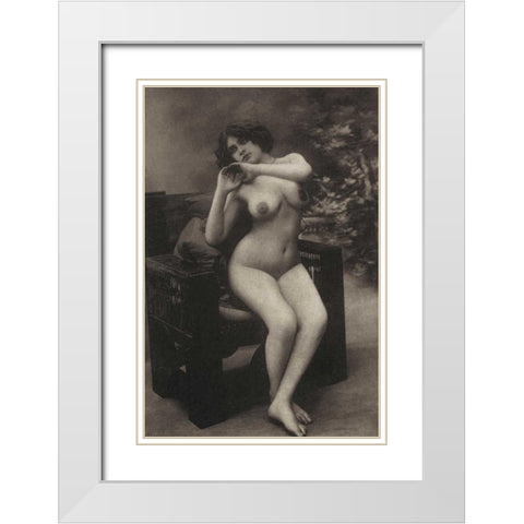 Health and Youth White Modern Wood Framed Art Print with Double Matting by Vintage Nudes