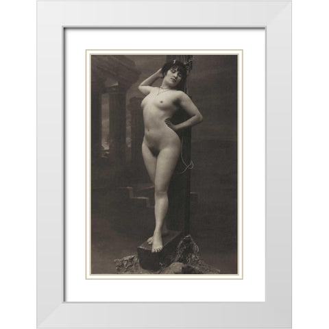 The Ultimate Sacrifice White Modern Wood Framed Art Print with Double Matting by Vintage Nudes