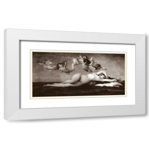 The Dream White Modern Wood Framed Art Print with Double Matting by Vintage Nudes
