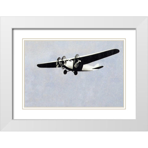 LAPE - Spanish Postal Airlines White Modern Wood Framed Art Print with Double Matting by Unknown