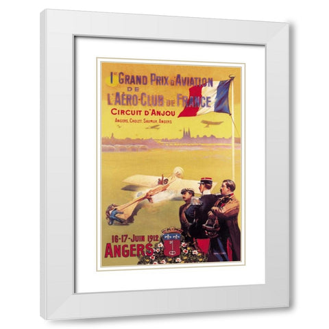 Grand Prix d Aviation de L Aero-Club de France White Modern Wood Framed Art Print with Double Matting by Unknown