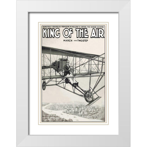 King of the Air White Modern Wood Framed Art Print with Double Matting by Unknown