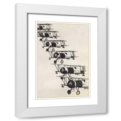 Flying in Formation White Modern Wood Framed Art Print with Double Matting by Unknown