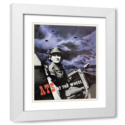 ATS at the Wheel White Modern Wood Framed Art Print with Double Matting by Pick, Beverly