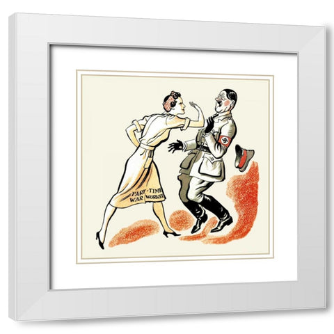 Just a Good Afternoons Work White Modern Wood Framed Art Print with Double Matting by Unknown