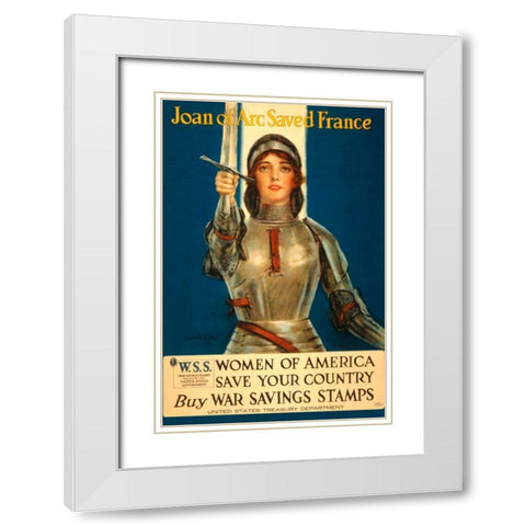 Women of America Save Your Country White Modern Wood Framed Art Print with Double Matting by Coffin