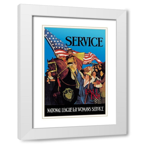 National League for Womans Service White Modern Wood Framed Art Print with Double Matting by Patterson