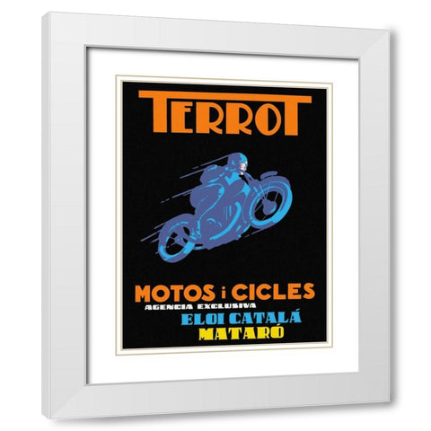 Terrot Motorcycles and Bicycles White Modern Wood Framed Art Print with Double Matting by Unknown