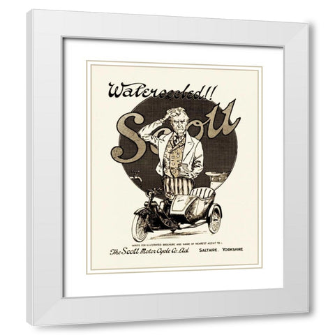 Watercooled Scott White Modern Wood Framed Art Print with Double Matting by Unknown