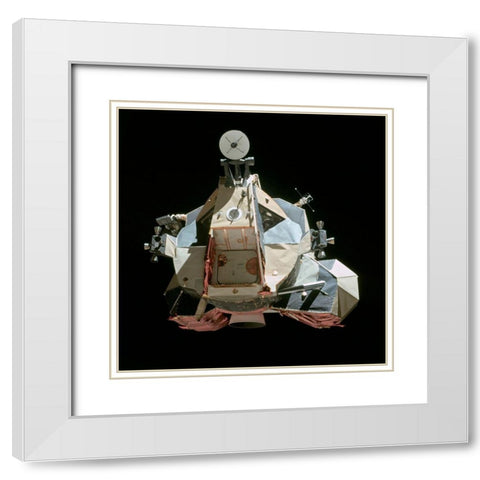 Challenger - the Apollo 17 Lunar Module, 1972 White Modern Wood Framed Art Print with Double Matting by NASA