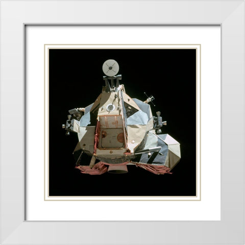 Challenger - the Apollo 17 Lunar Module, 1972 White Modern Wood Framed Art Print with Double Matting by NASA