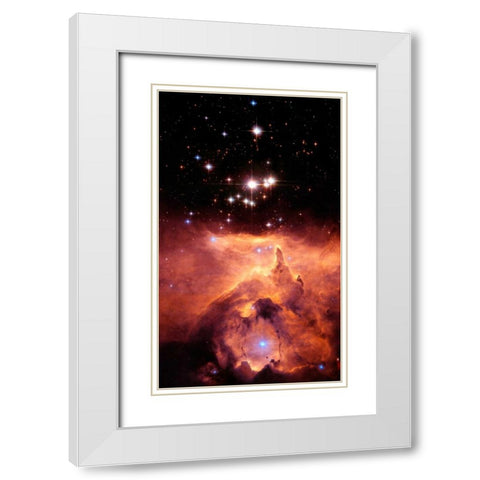 Pismis 24 and NGC 6357 White Modern Wood Framed Art Print with Double Matting by NASA