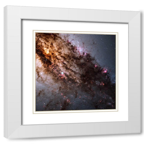 Star Birth in the Active Galaxy Centaurus A White Modern Wood Framed Art Print with Double Matting by NASA
