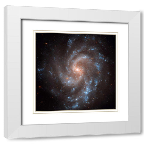 NGC 5584 White Modern Wood Framed Art Print with Double Matting by NASA