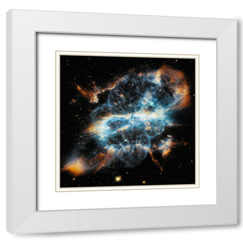 NGC 5189 White Modern Wood Framed Art Print with Double Matting by NASA