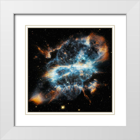 NGC 5189 White Modern Wood Framed Art Print with Double Matting by NASA