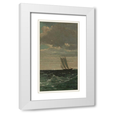 Breezing Up - right White Modern Wood Framed Art Print with Double Matting by Homer, Winslow