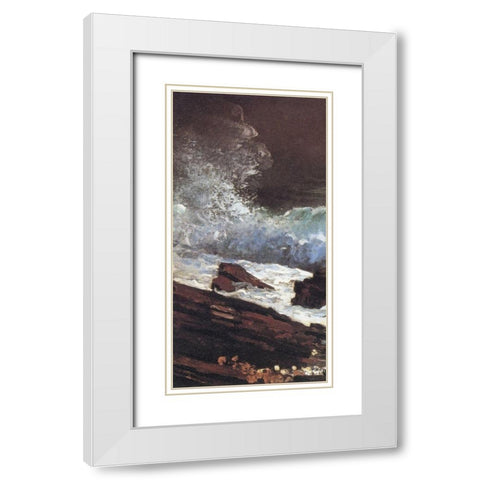 Sunlight On The Coast (left) White Modern Wood Framed Art Print with Double Matting by Homer, Winslow