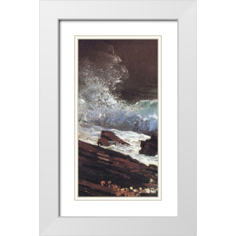 Sunlight On The Coast (left) White Modern Wood Framed Art Print with Double Matting by Homer, Winslow