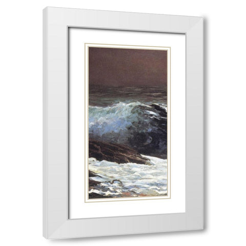 Sunlight On The Coast (center) White Modern Wood Framed Art Print with Double Matting by Homer, Winslow