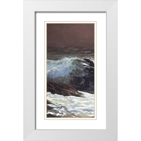 Sunlight On The Coast (center) White Modern Wood Framed Art Print with Double Matting by Homer, Winslow