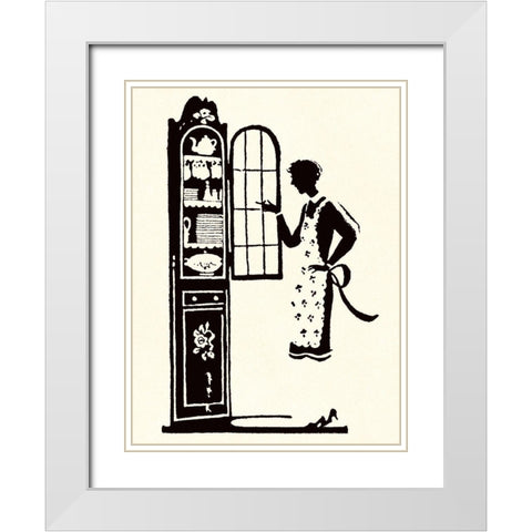 At the Vitrine White Modern Wood Framed Art Print with Double Matting by Parrish, Maxfield