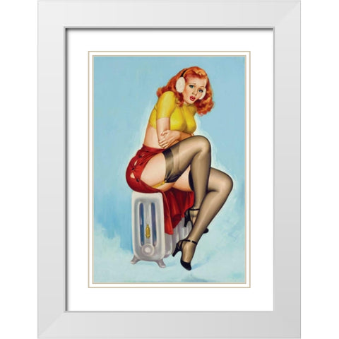 Flirt Magazine: Chilly White Modern Wood Framed Art Print with Double Matting by Driben, Peter