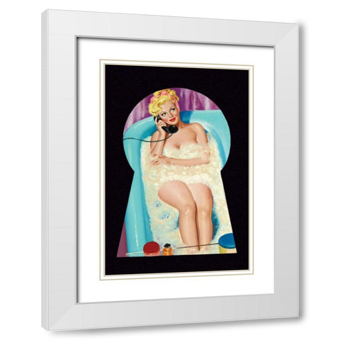 Whisper Magazine: Bubble Bath White Modern Wood Framed Art Print with Double Matting by Driben, Peter