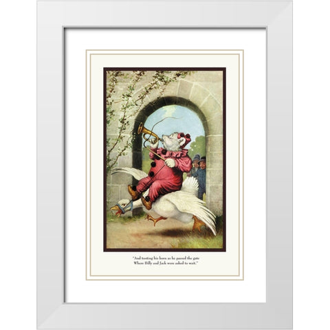 Teddy Roosevelts Bears: Teddy G Tooting His Horn White Modern Wood Framed Art Print with Double Matting by Culver, R.K.