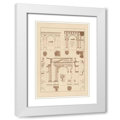 Arcades White Modern Wood Framed Art Print with Double Matting by Buhlmann, J.