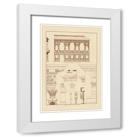 Palazzo Bevilacqua at Verona White Modern Wood Framed Art Print with Double Matting by Buhlmann, J.