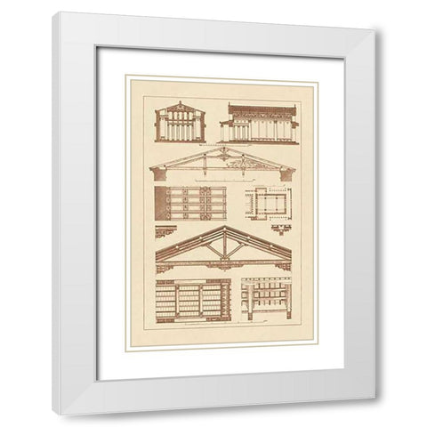 Internal Decoration of Roof White Modern Wood Framed Art Print with Double Matting by Buhlmann, J.