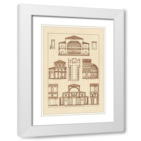 Interior of Basilica White Modern Wood Framed Art Print with Double Matting by Buhlmann, J.