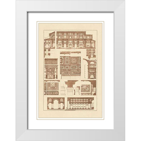 Barrel Vaults of the Renaissance White Modern Wood Framed Art Print with Double Matting by Buhlmann, J.