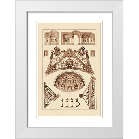 Cross Vaults of the Renaissance White Modern Wood Framed Art Print with Double Matting by Buhlmann, J.